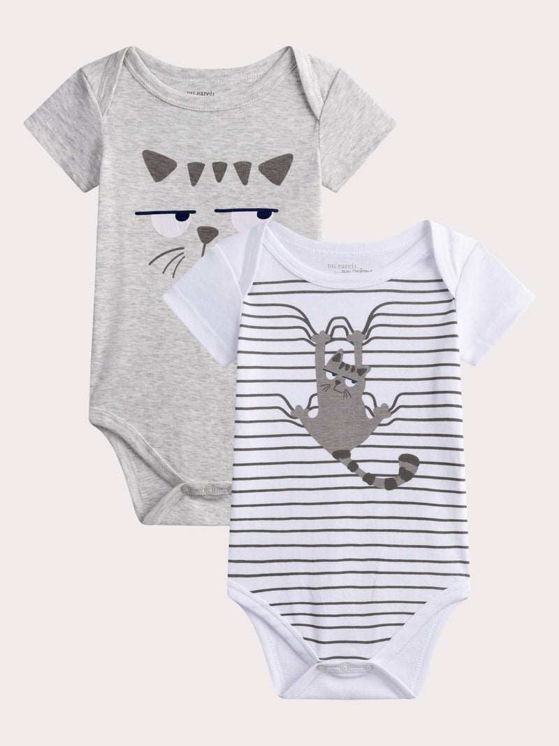 Body chat lot de 2 pour bébé garçon