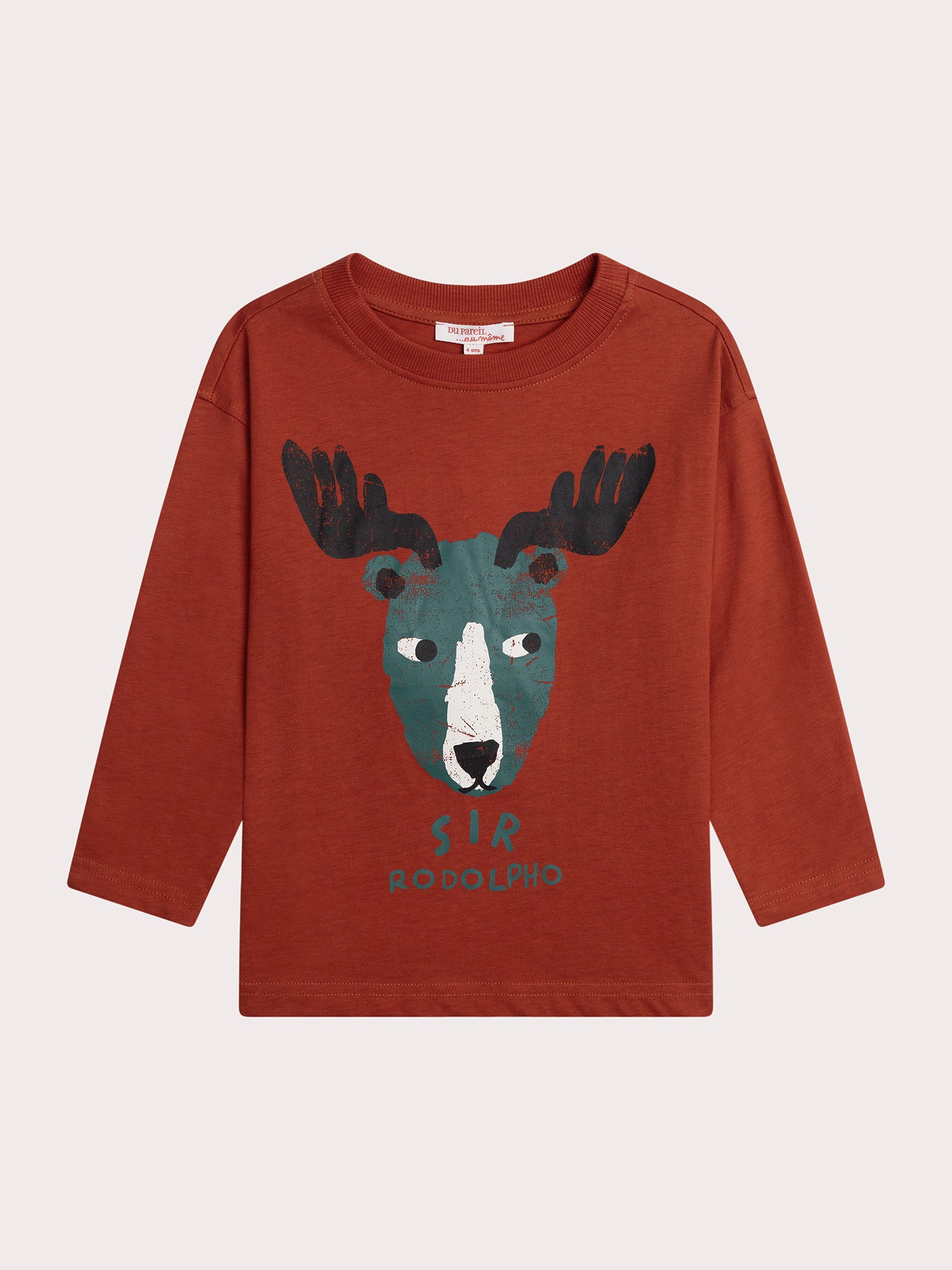 Chemise Manches Longues Bébé Pingouin Et Renne De Noël - Taille 12-18 Mois, Rouge, Motif Cartoon, Lavable En Machine