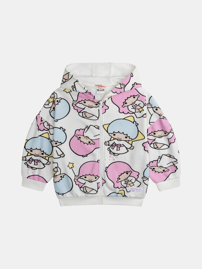 Sweat blanc imprimé Little Twin Stars