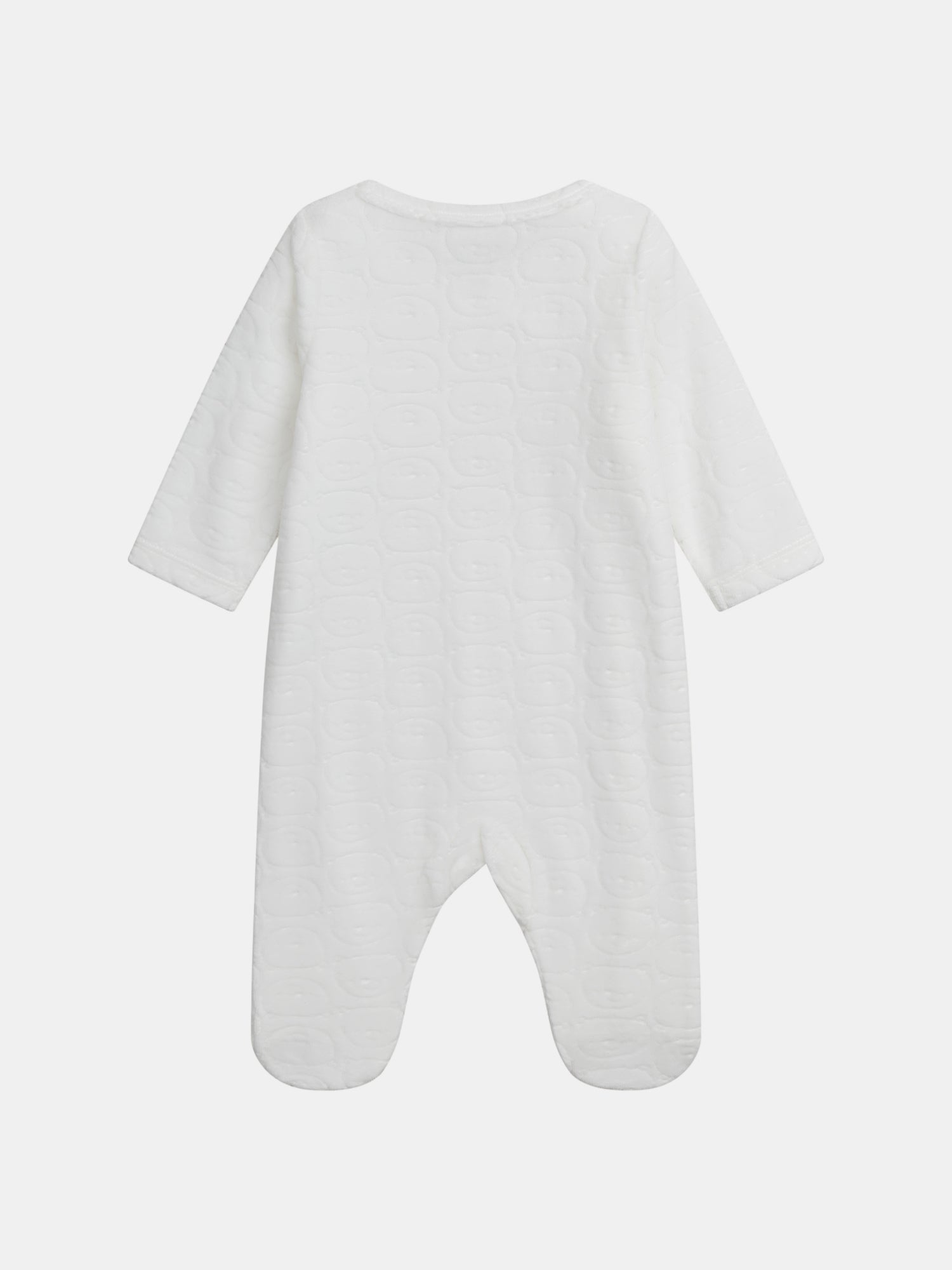 Grenouillère naissance à motif fantaisie blanc