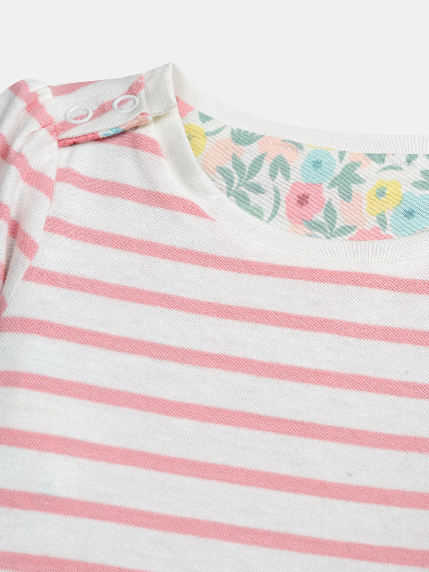 T-shirt réversible motif fleurs pastel pour bébé fille