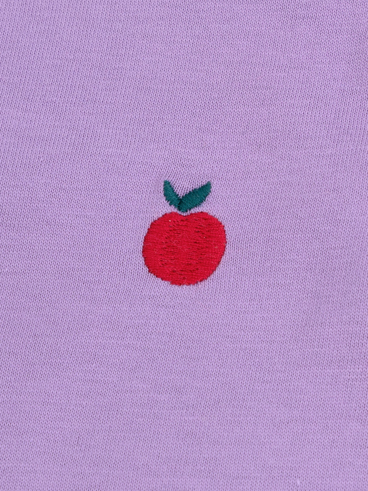 T-shirt mauve à manches volantées et brodées pour bébé fille