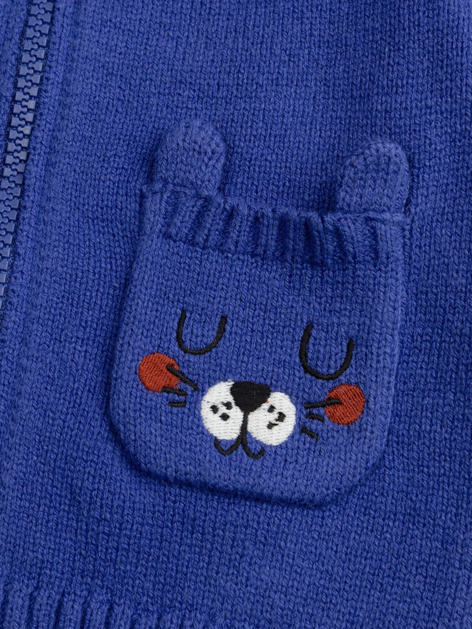 Gilet en maille bleu tigre pour bébé garçon