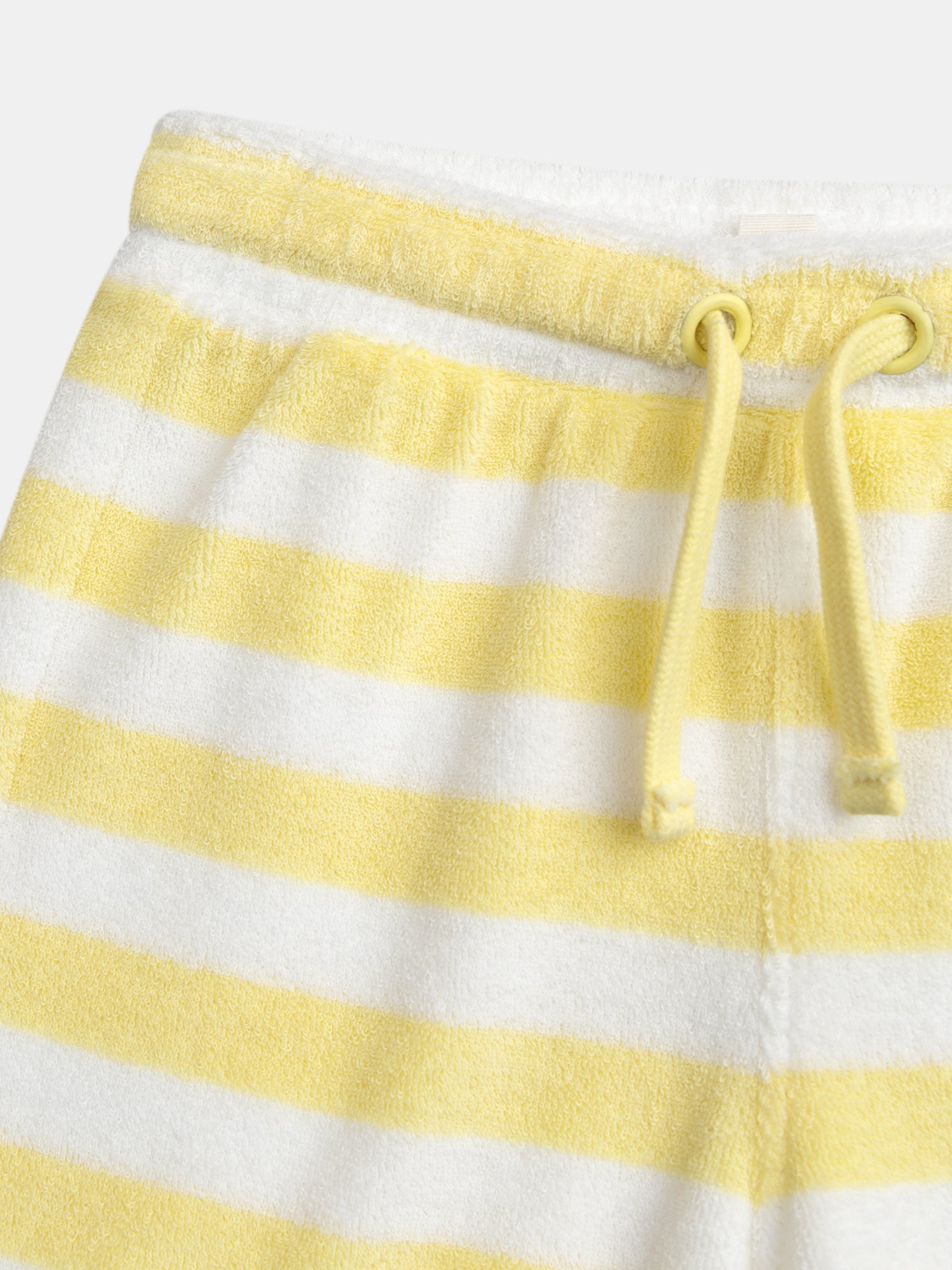 Ensemble t-shirt et short rayé Jaune paille pour bébé garçon