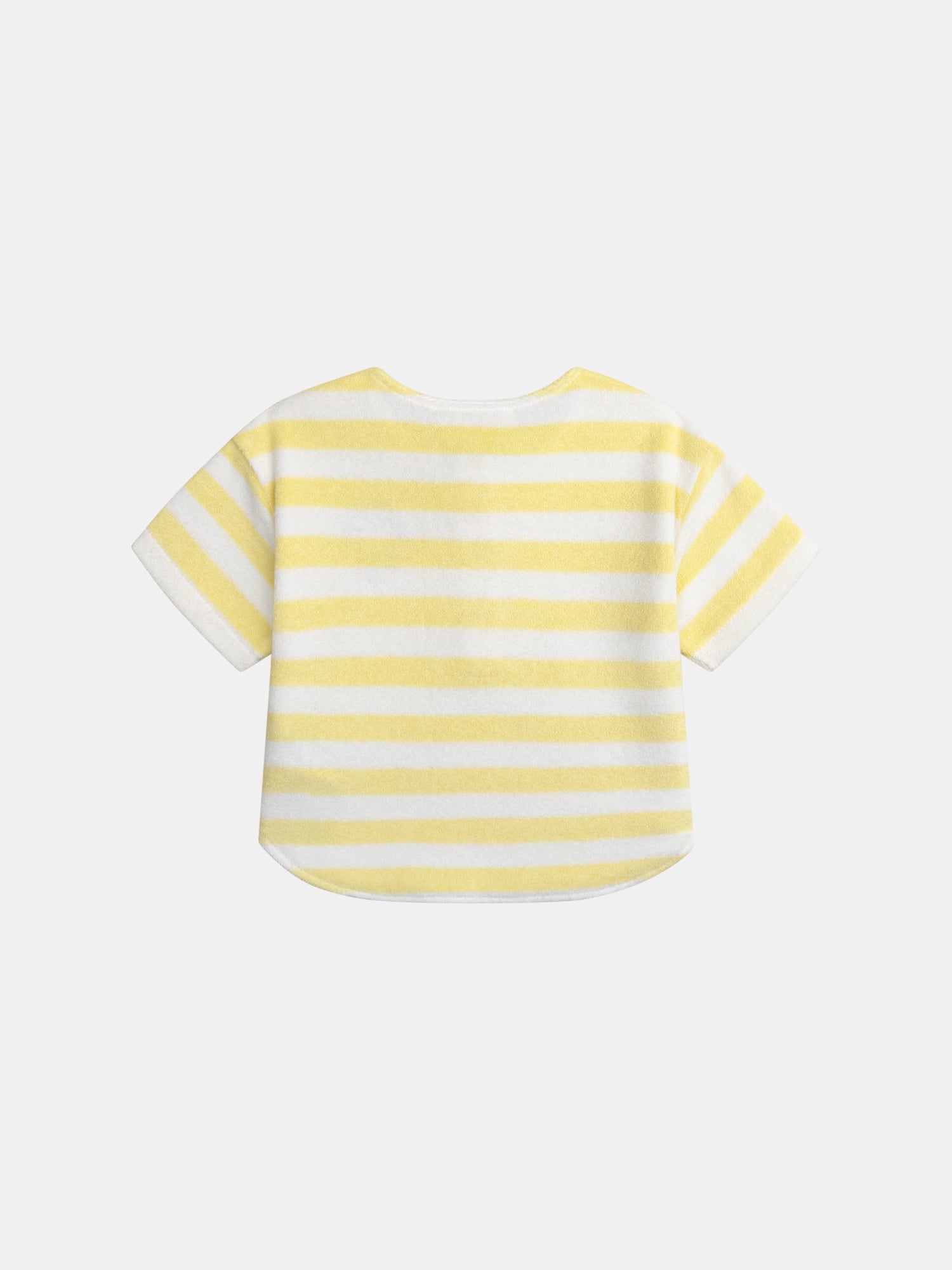 Ensemble t-shirt et short rayé Jaune paille pour bébé garçon