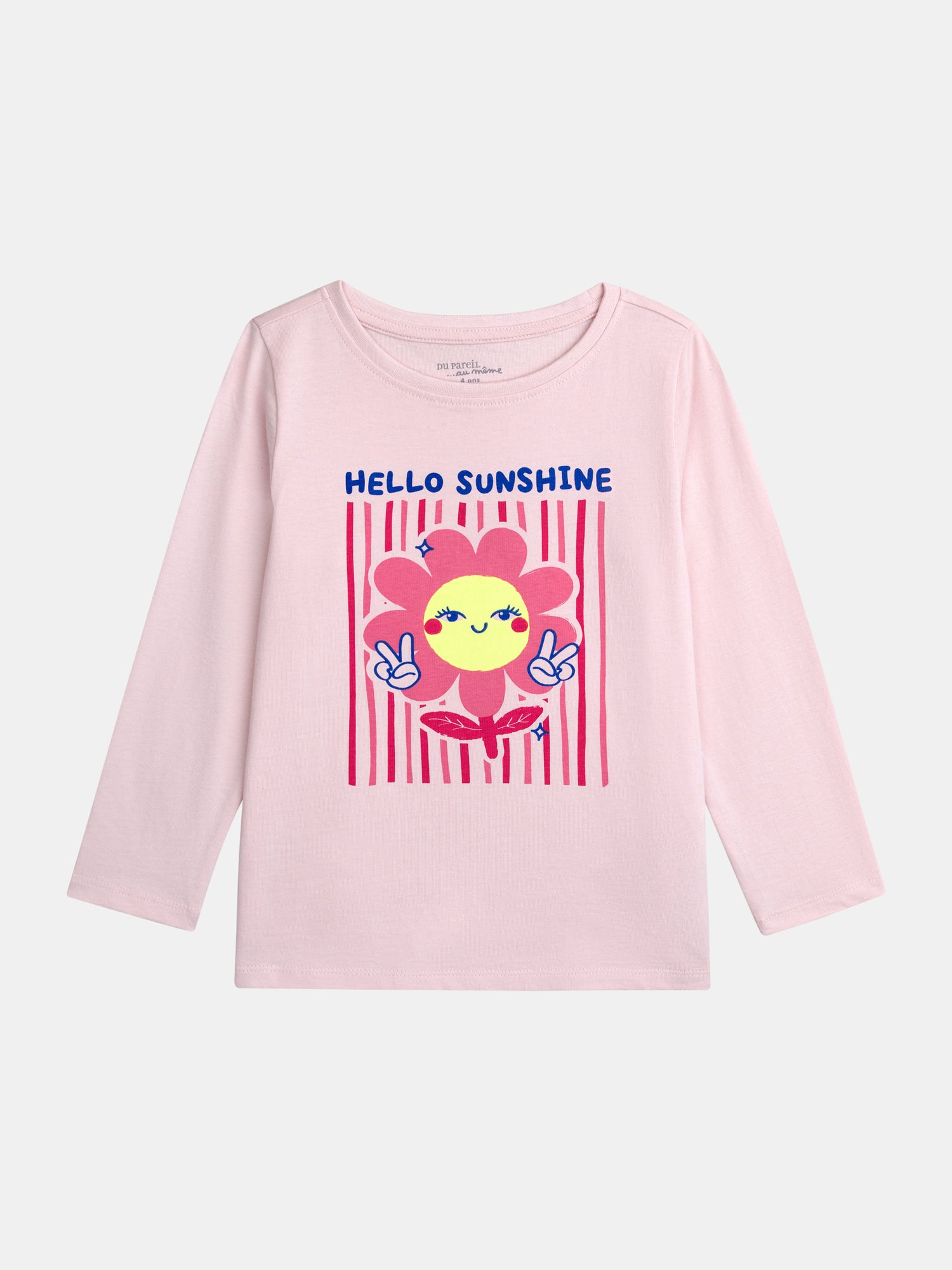 Pyjama long rose "Hello Sunshine" pour enfant fille