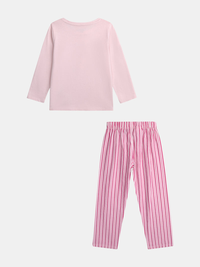 Pyjama long rose "Hello Sunshine" pour enfant fille