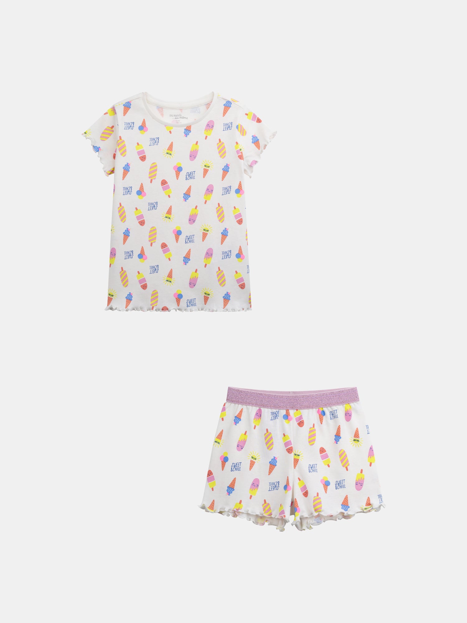 Pyjama court "SWEET & CHILL" pour enfant fille