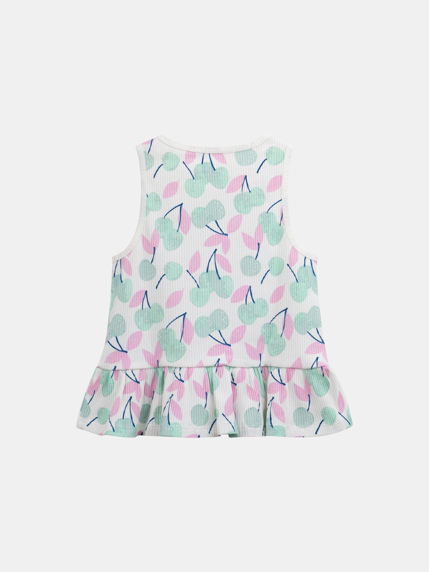 Pyjama court débardeur à imprimé "Cerises Pastel" pour enfant fille