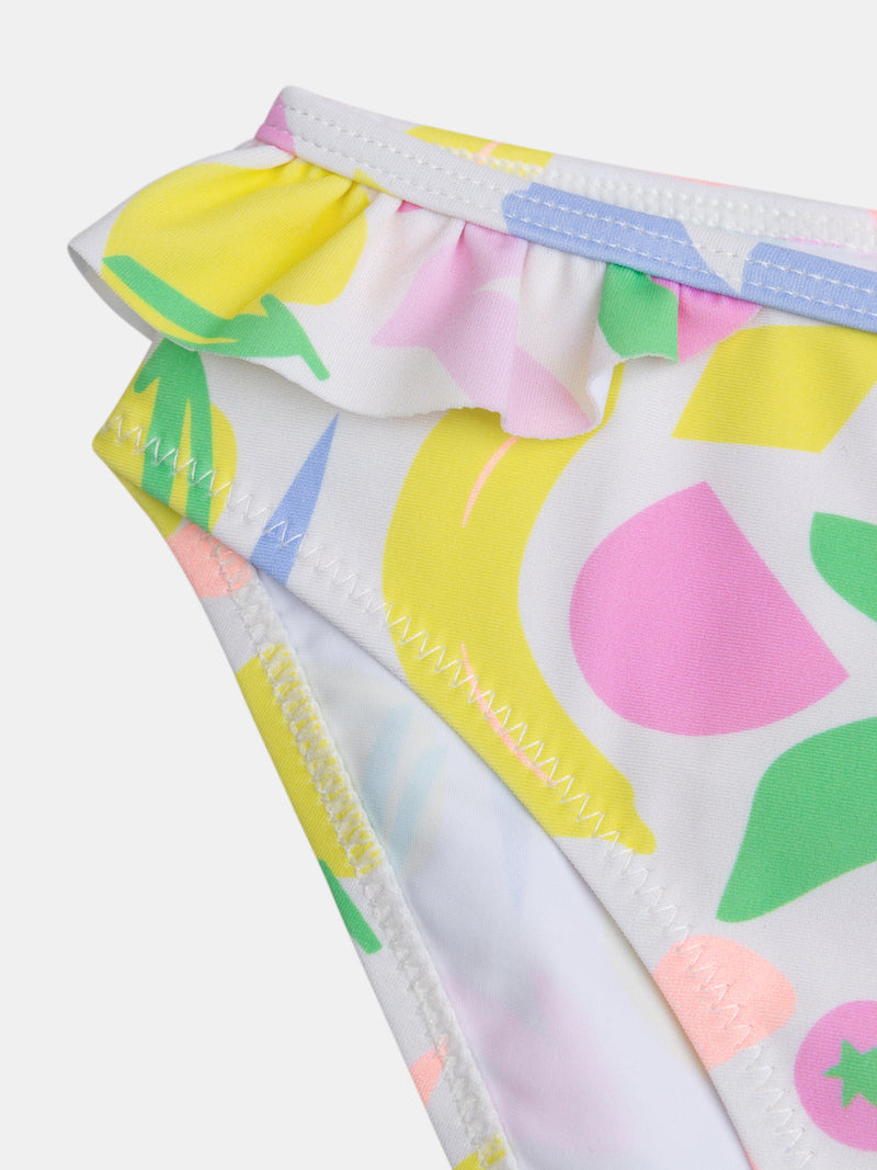 Ensemble de bain UPF 50+ 2 pièces imprimé coloré pour fille
