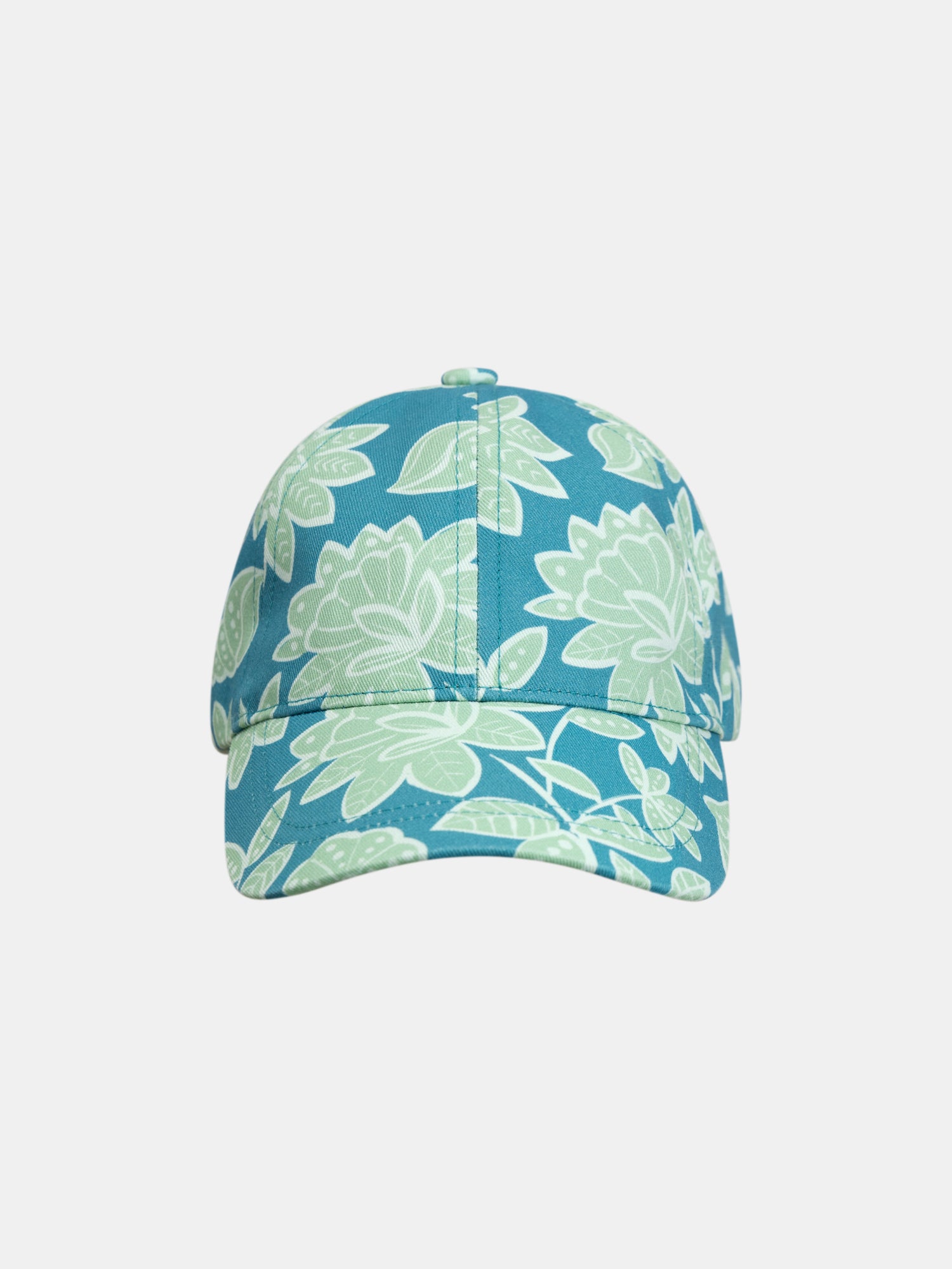 Casquette bleu imprimé fleurie pour fille