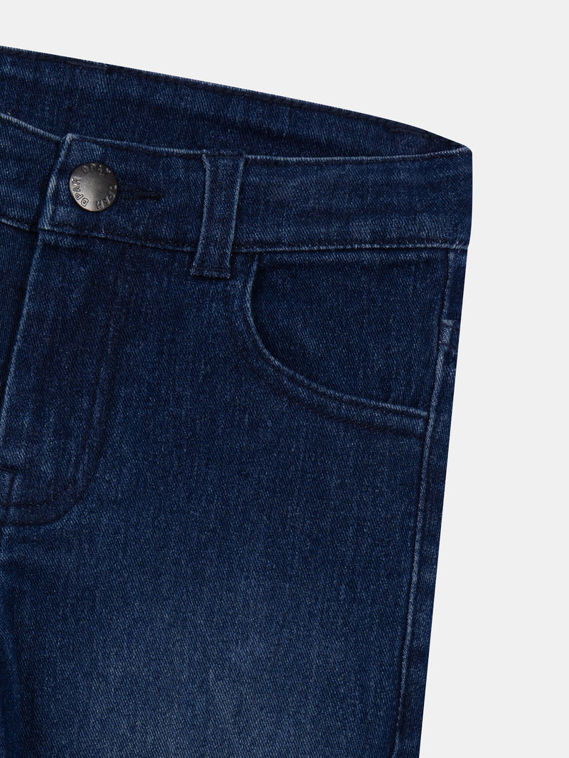 Jean en denim bleu à poches pour garçon
