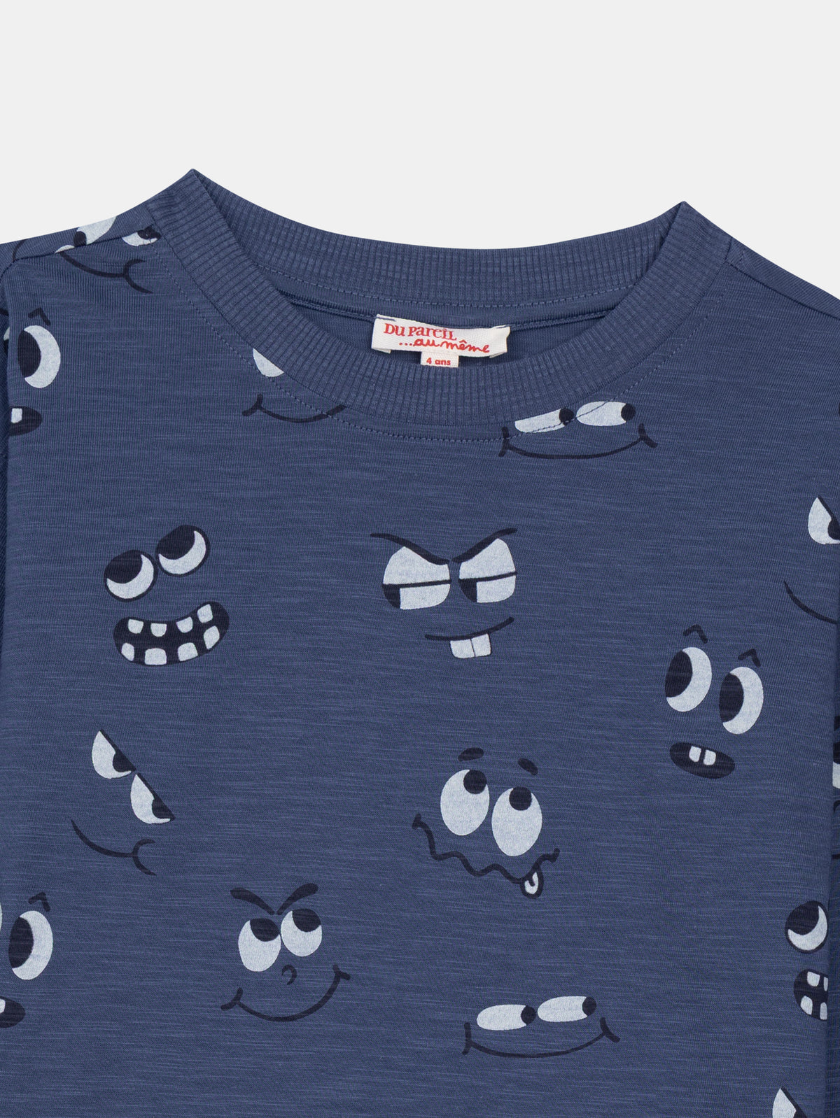 Tee Shirt Manches Longues Bleu