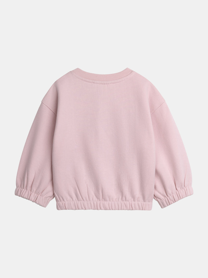 Ensemble sweat et pantalon rose "RAINBOW" pour bébé fille