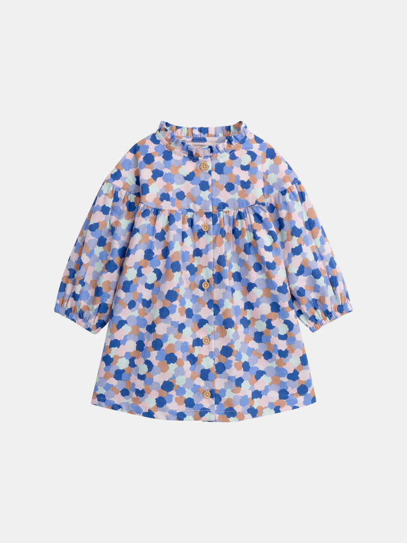 Robe imprimée à col volanté pour bébé fille
