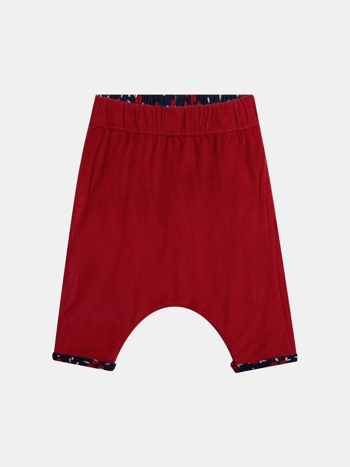 Pantalon réversible en velours côtelé pour bébé fille