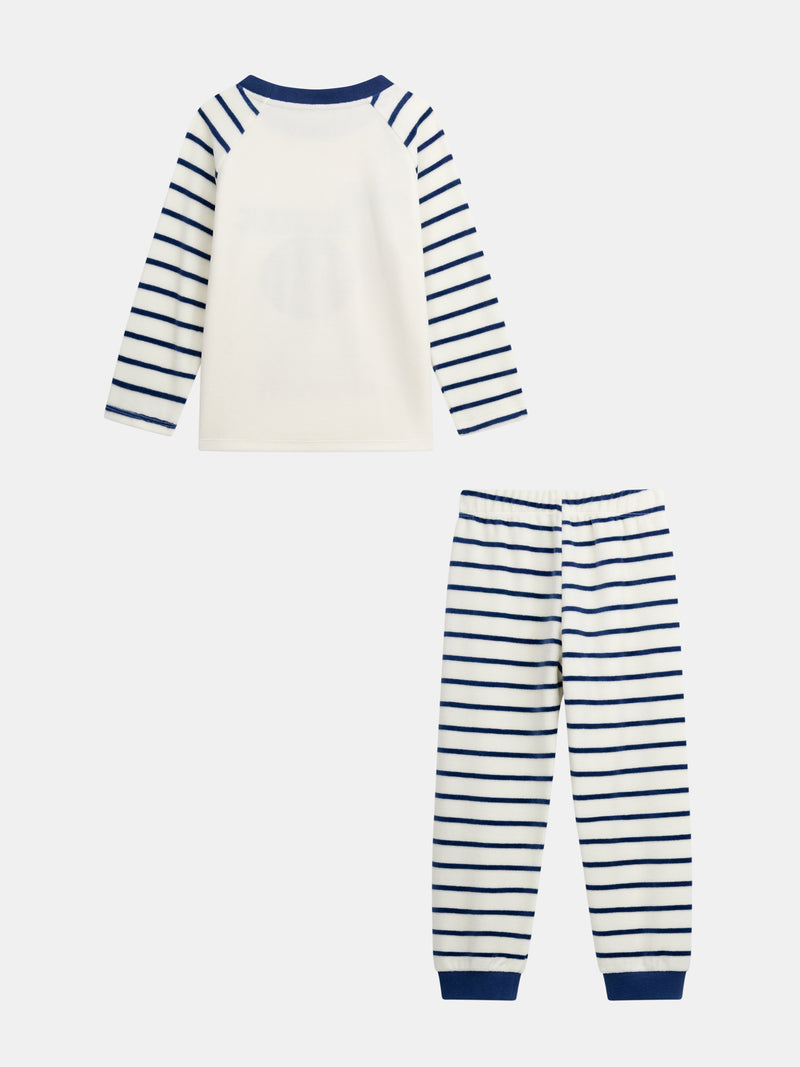 Pyjama 2 pièces en velours phosphorescent "Cool Academic " pour enfant garçon