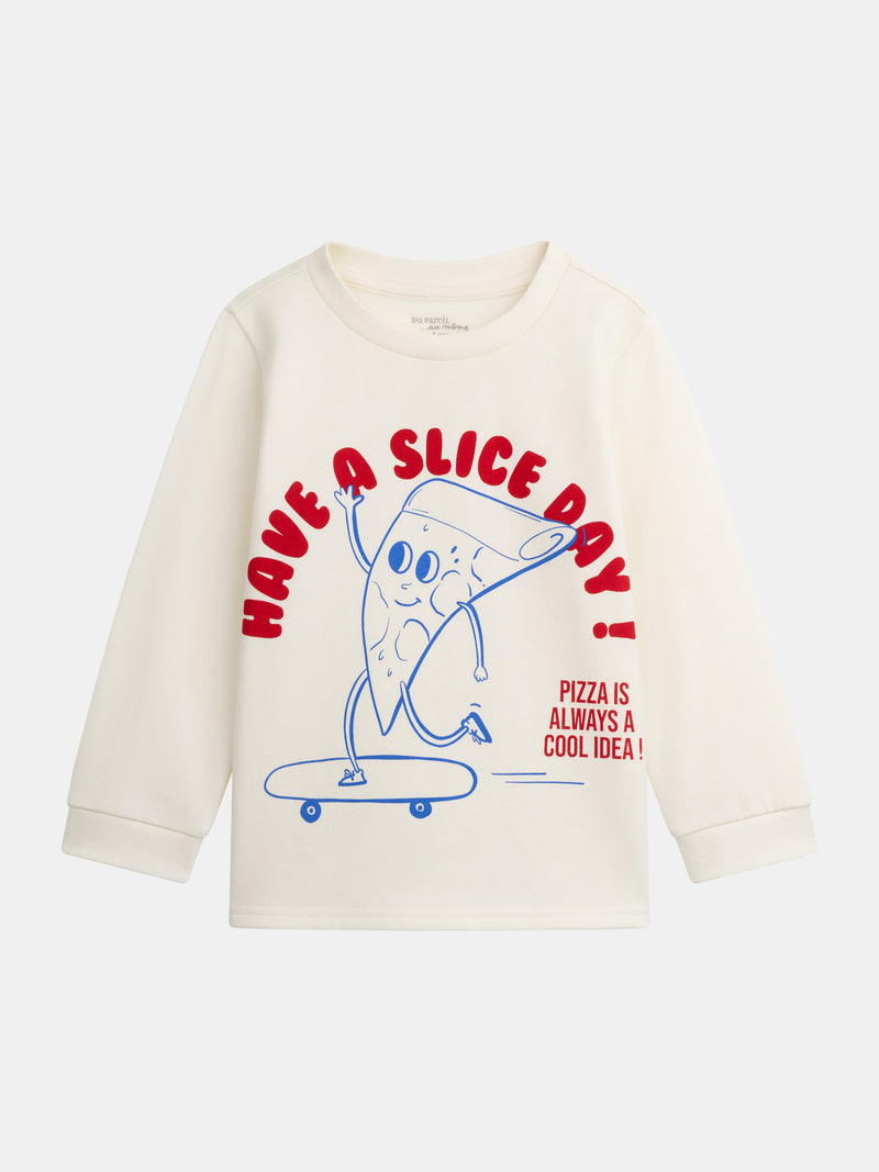Pyjama 2 pièces en molleton imprimé "Have a Slice Day! " pour enfant garçon