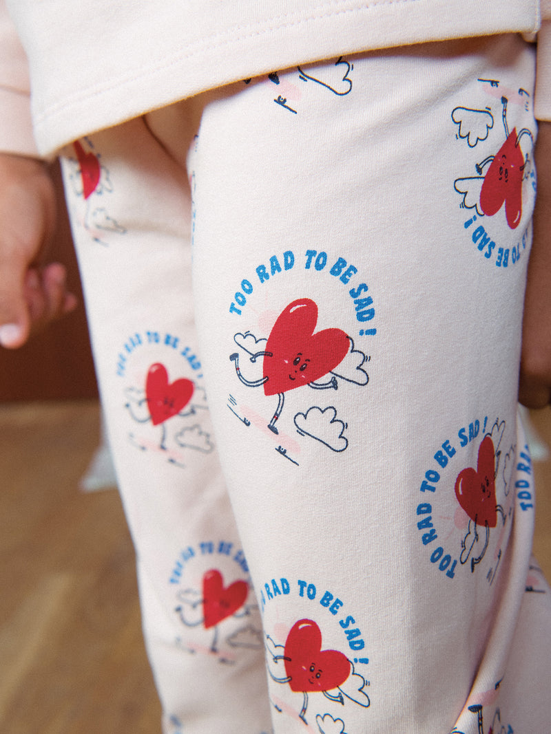 Pyjama rose en molleton gratté "My Heart Beats for Riding" pour enfant fille