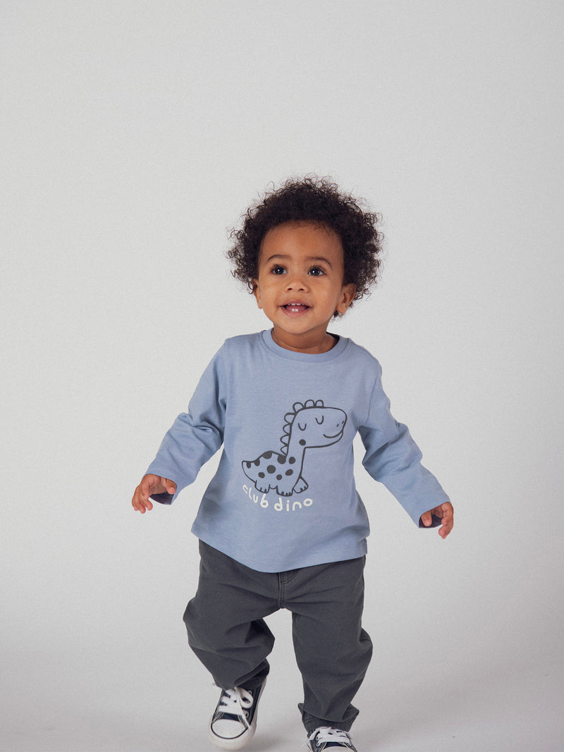 T-shirt "Club Dino" bleu pour bébé garçon