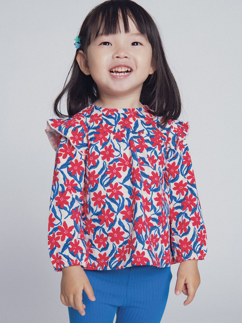 Ensemble tunique fleurie et legging pour bébé fille