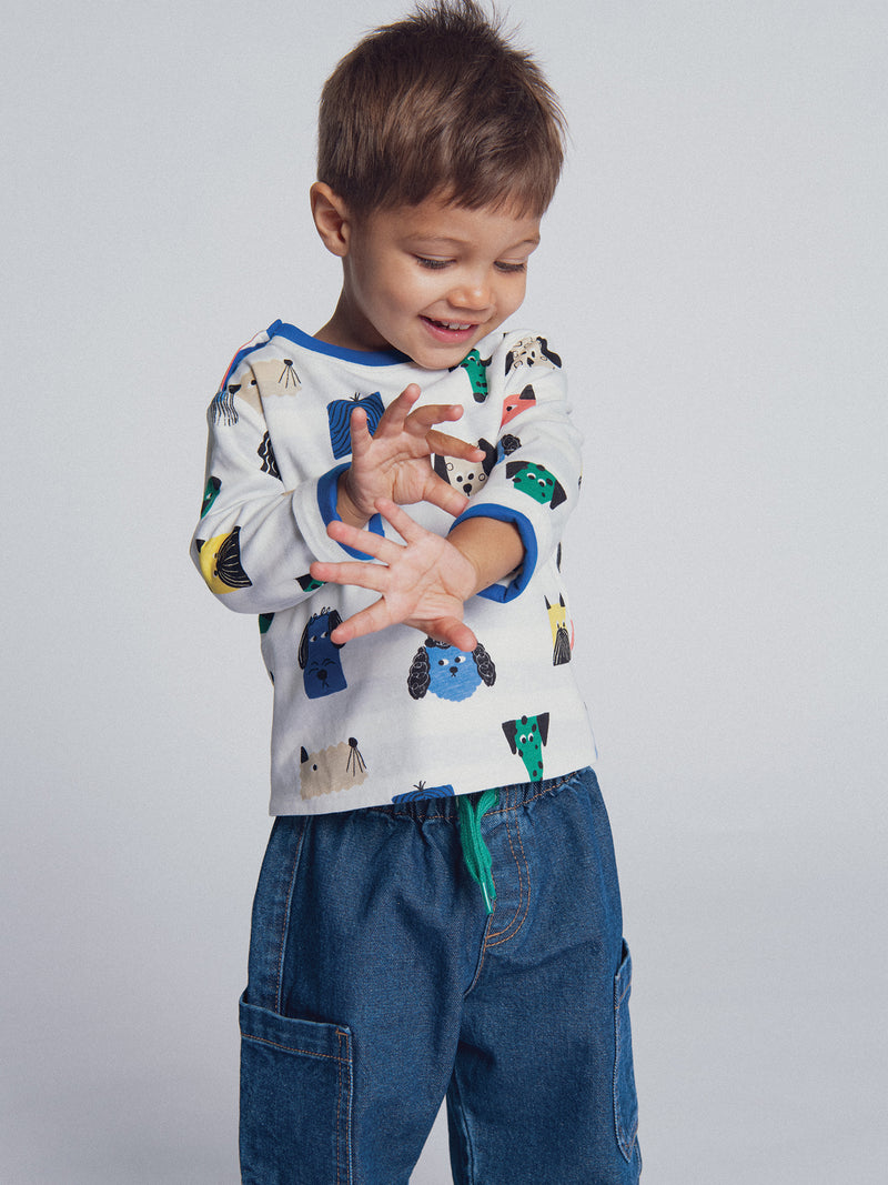T-shirt réversible "ARTY SCHOOL" pour bébé garçon