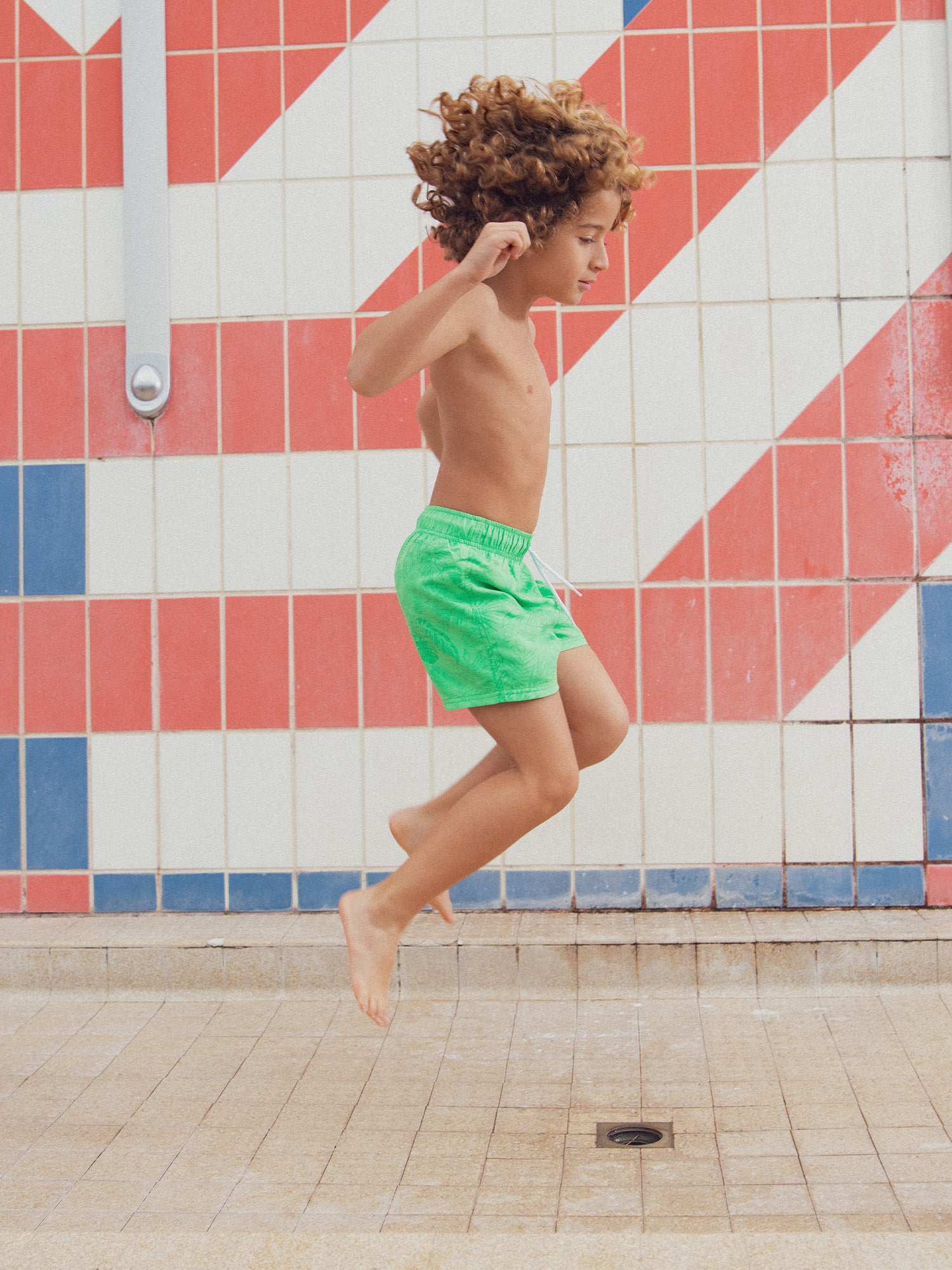 Short de bain imprimé réactif à l'eau pour garçon