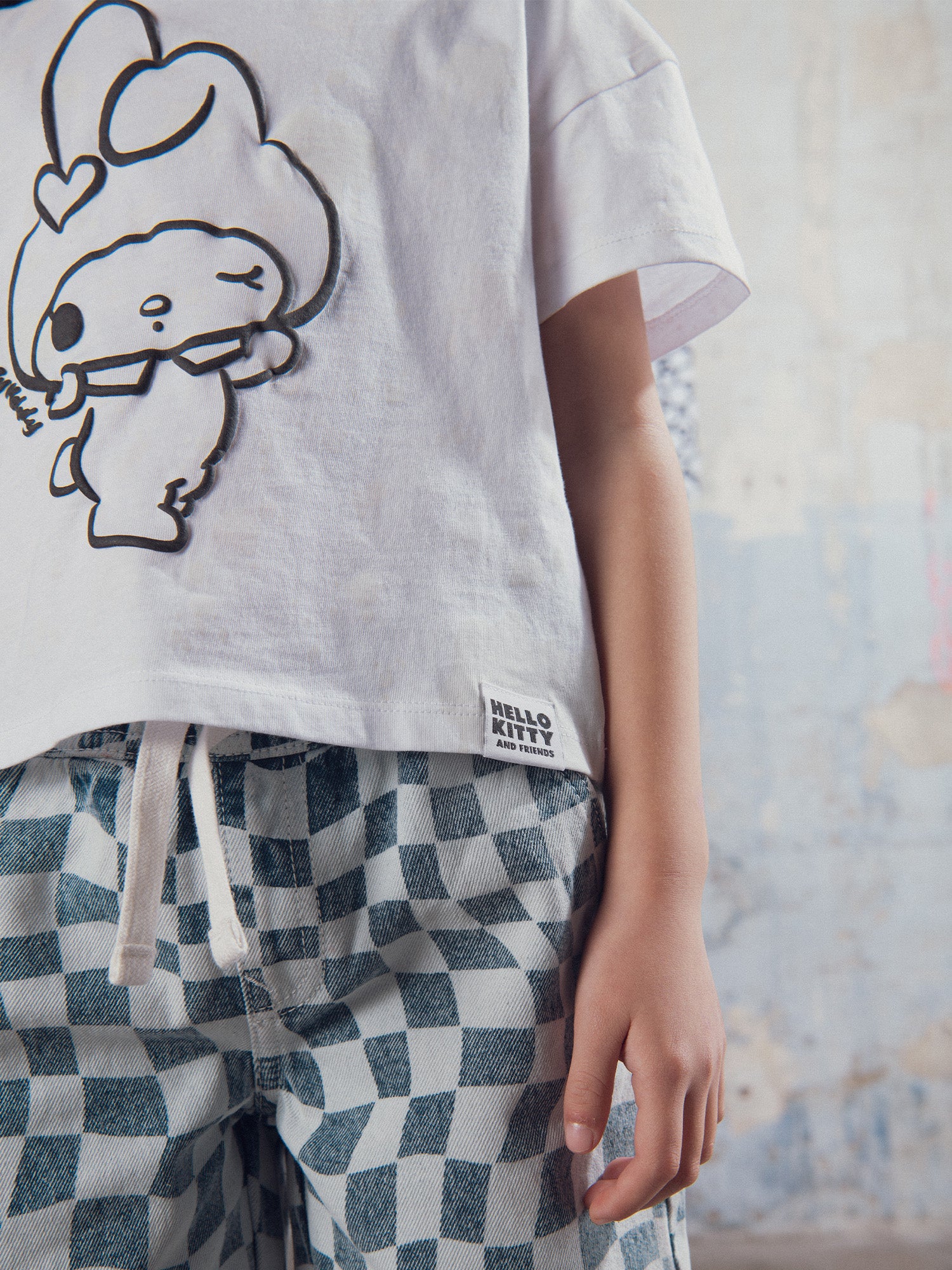 T-shirt blanc à imprimé photochronique