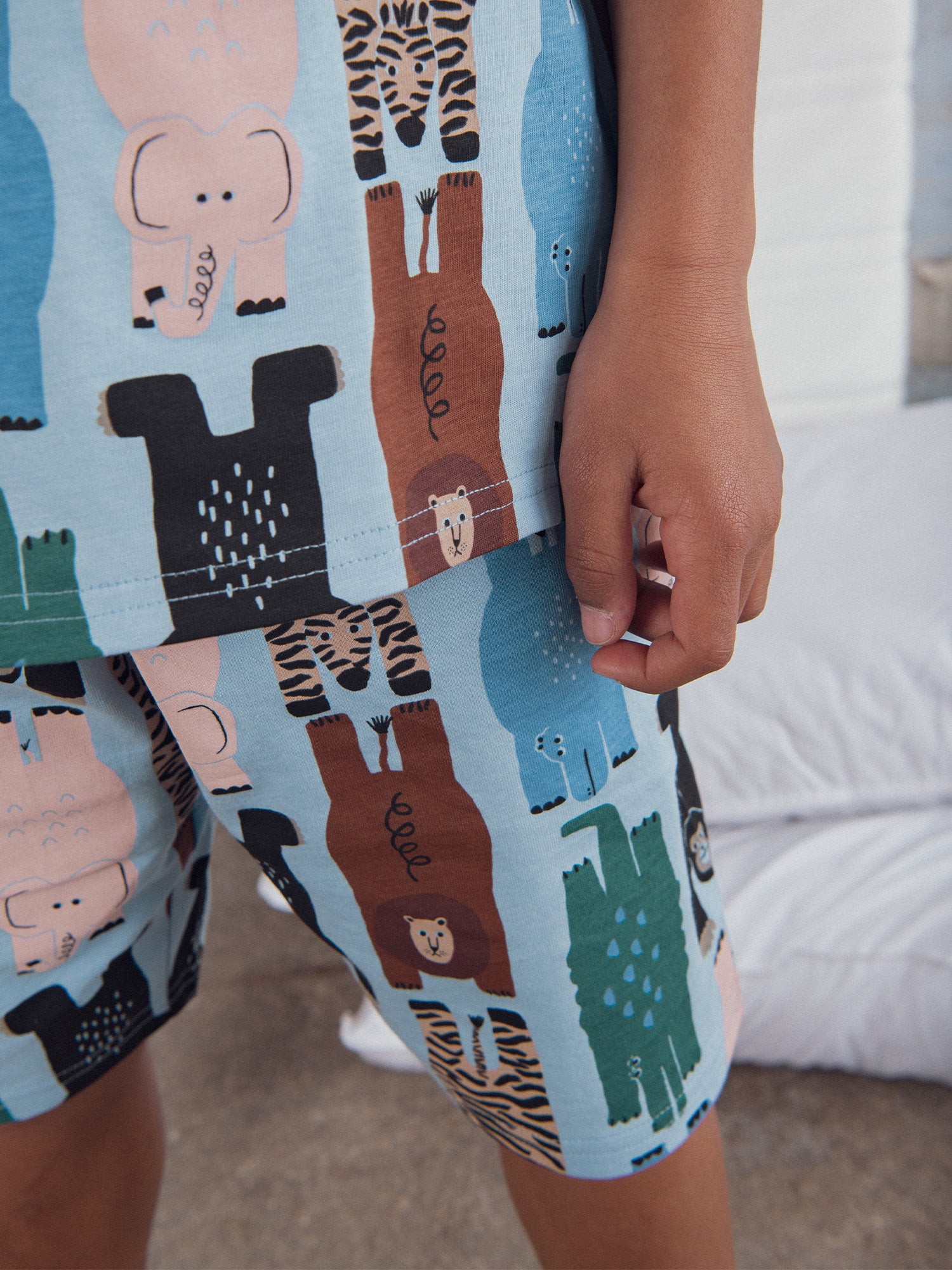 Pyjama court imprimé "Jungle Party" pour enfant garçon