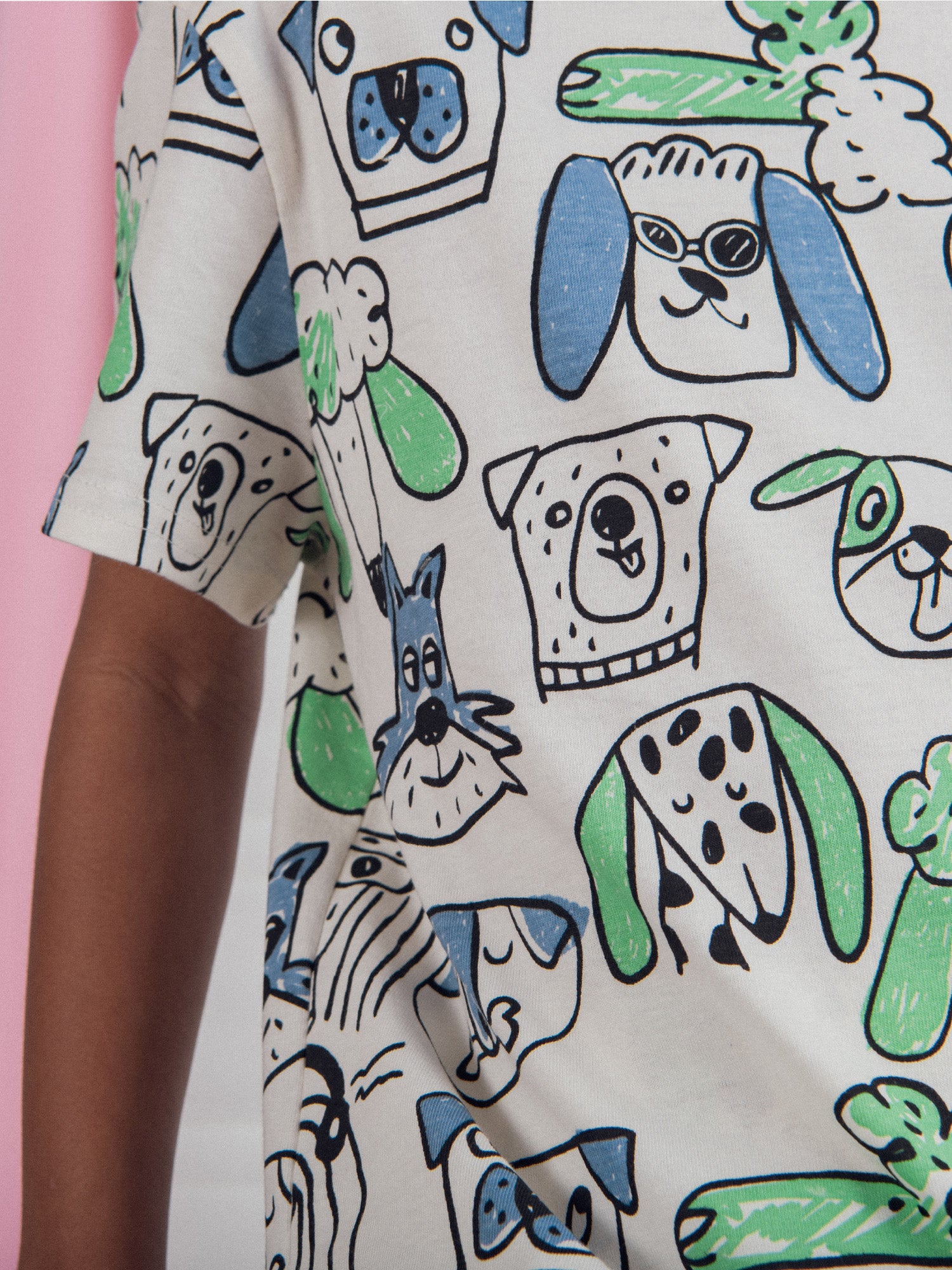 Pyjama court imprimé "Portraits de Chiens" pour enfant garçon