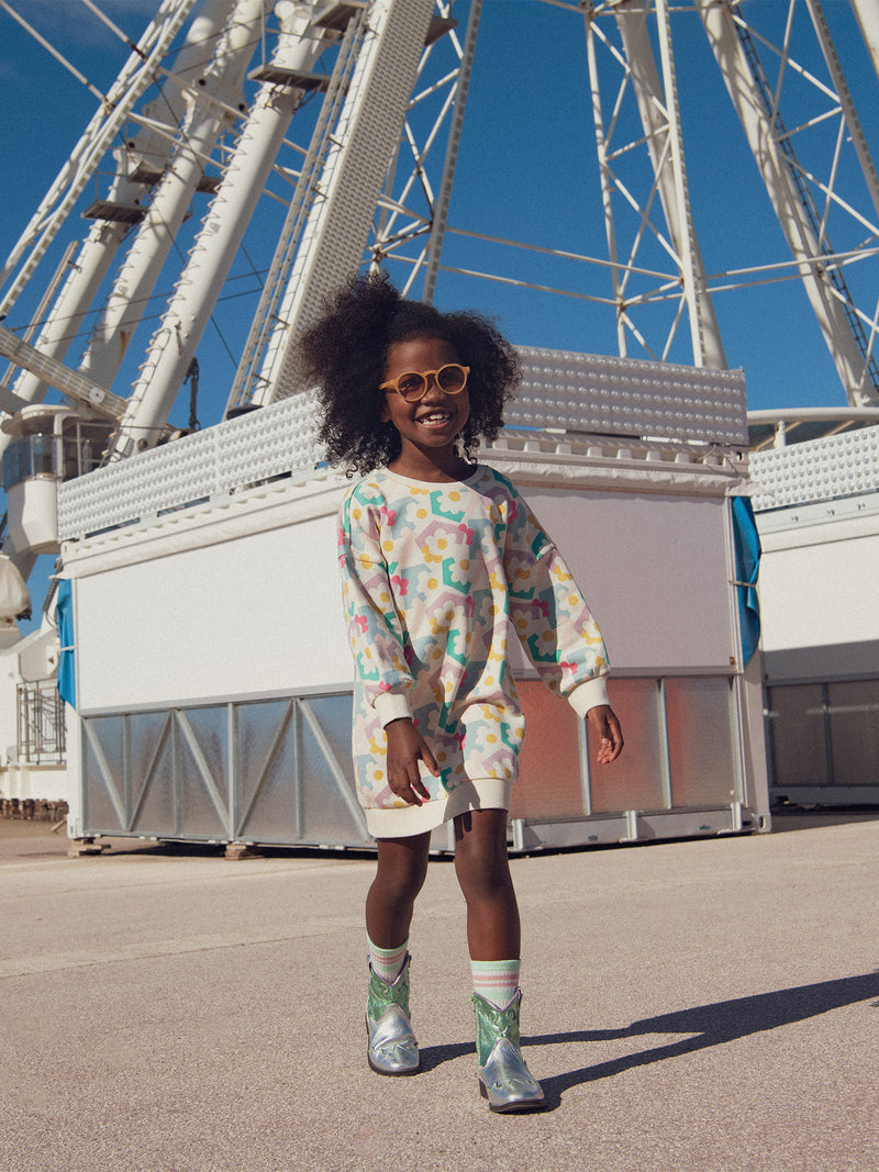 Robe en molleton imprimé pour fille