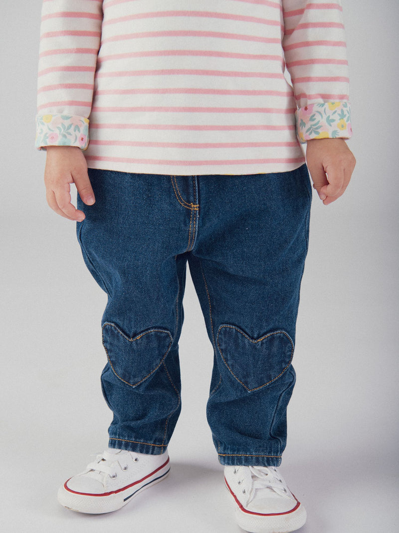 Jean bleu pour bébé fille