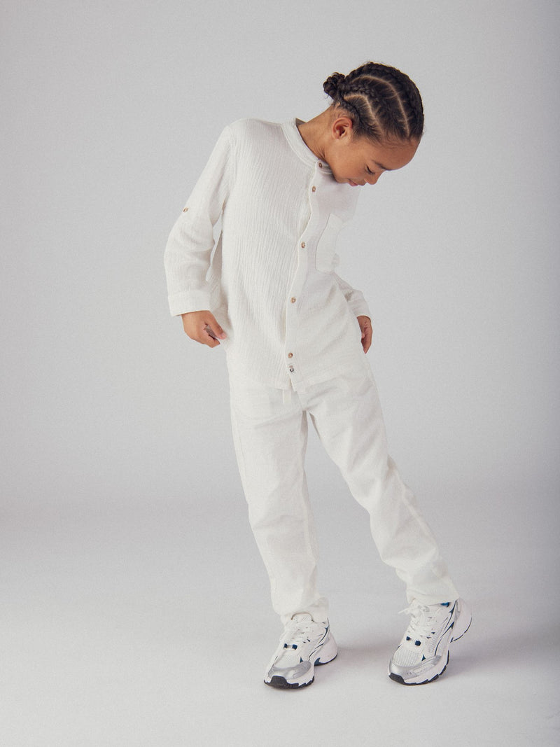 Chemise écru à poches pour garçon