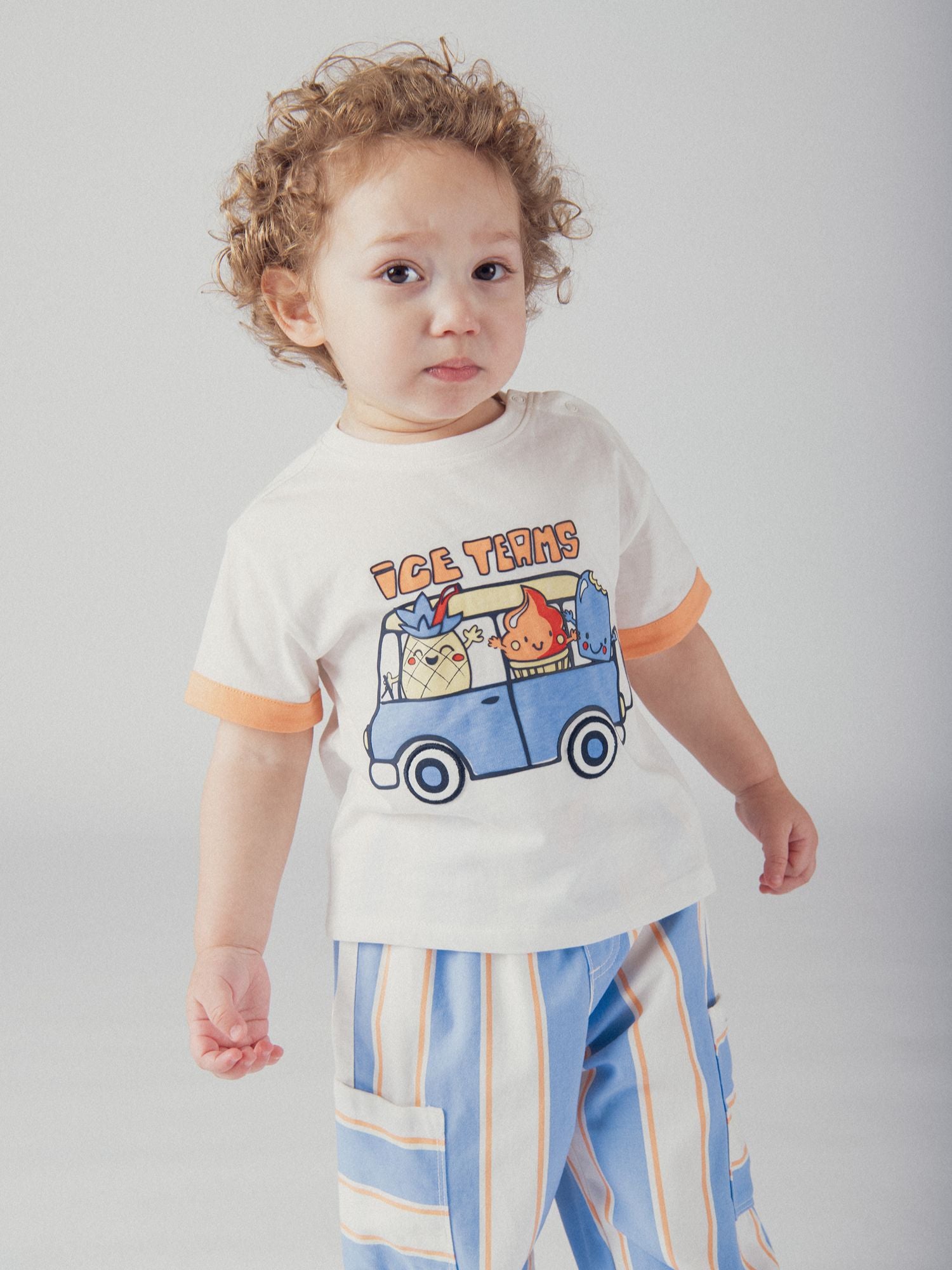 Tee-shirt écru à motif "Ice Teams" pour bébé garçon