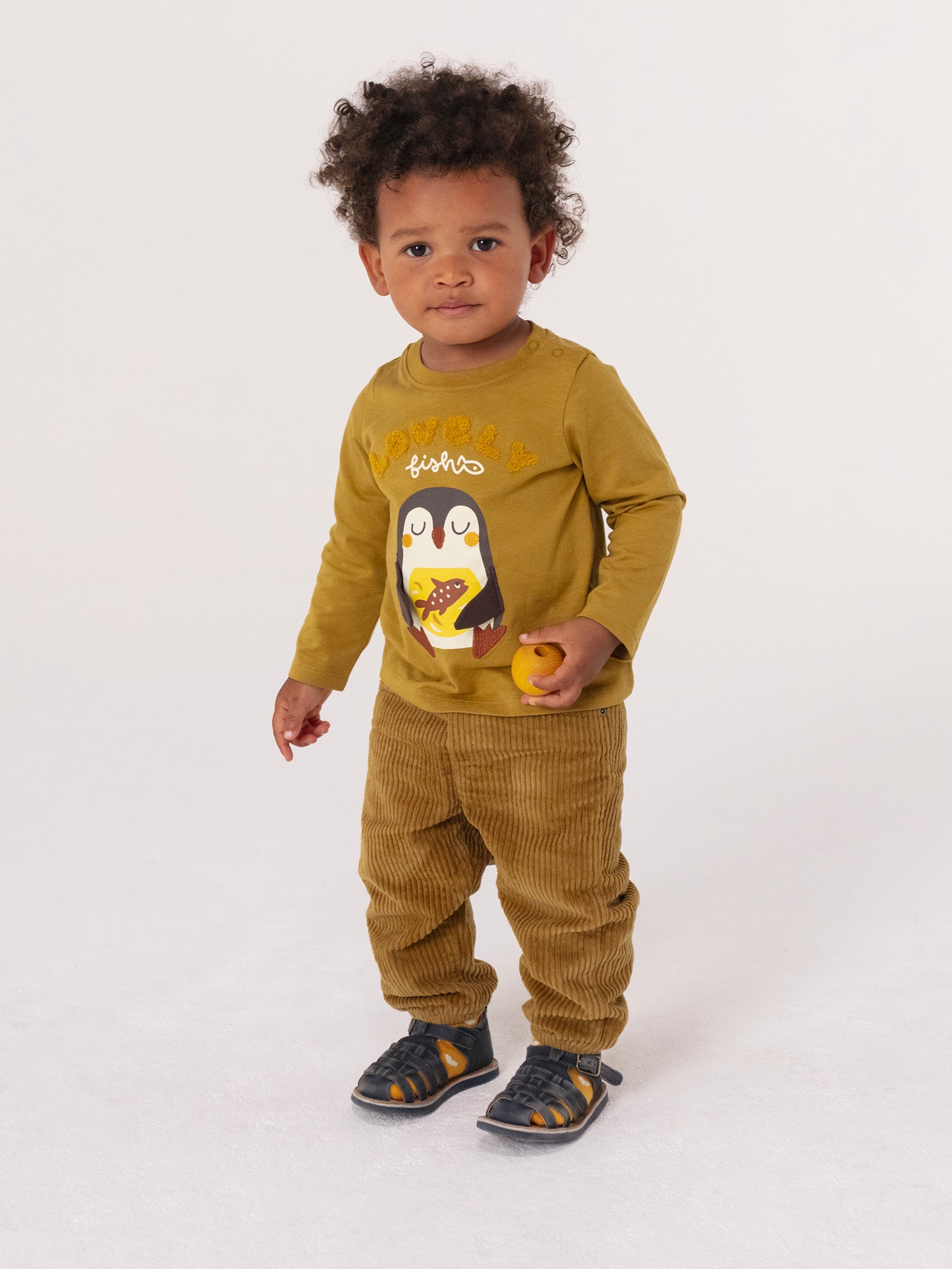 T-shirt Bébé Manches Longues Vertbaudet - Imprimé Pingouin, 100% Coton Bio - 3