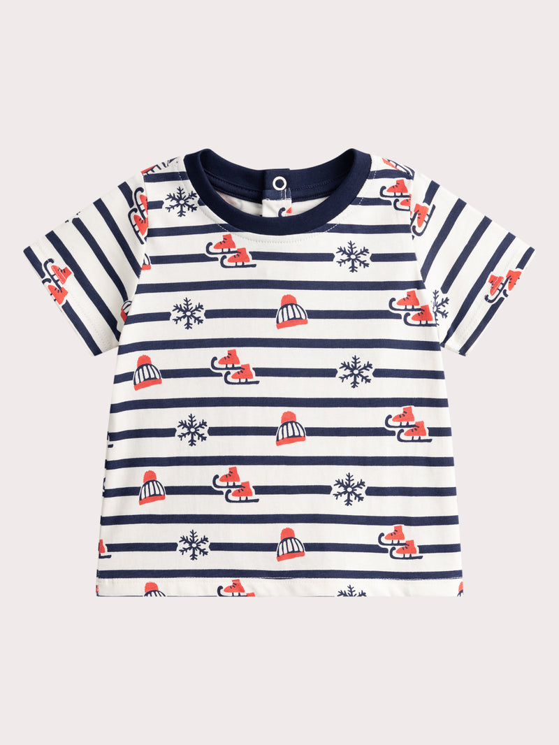 T-shirt à imprimé hivernal pour bébé garçon