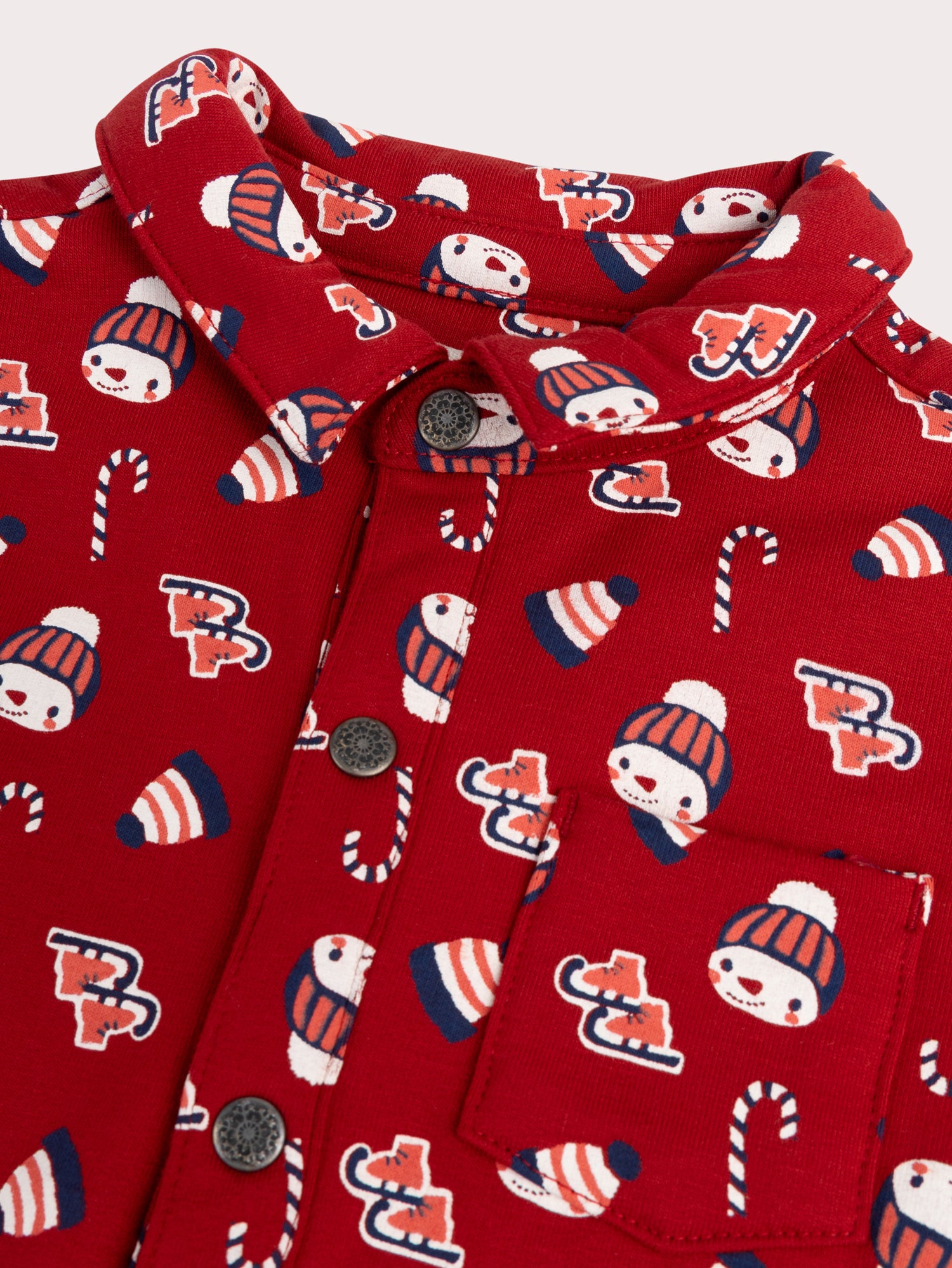 Chemise manches courtes à imprimé hivernal pour bébé garçon