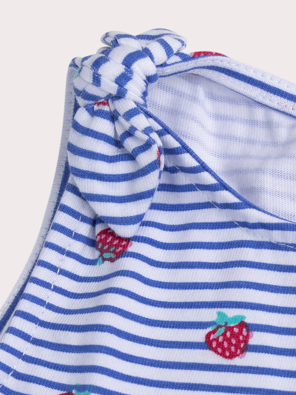 Robe à rayures fraises pour bébé fille