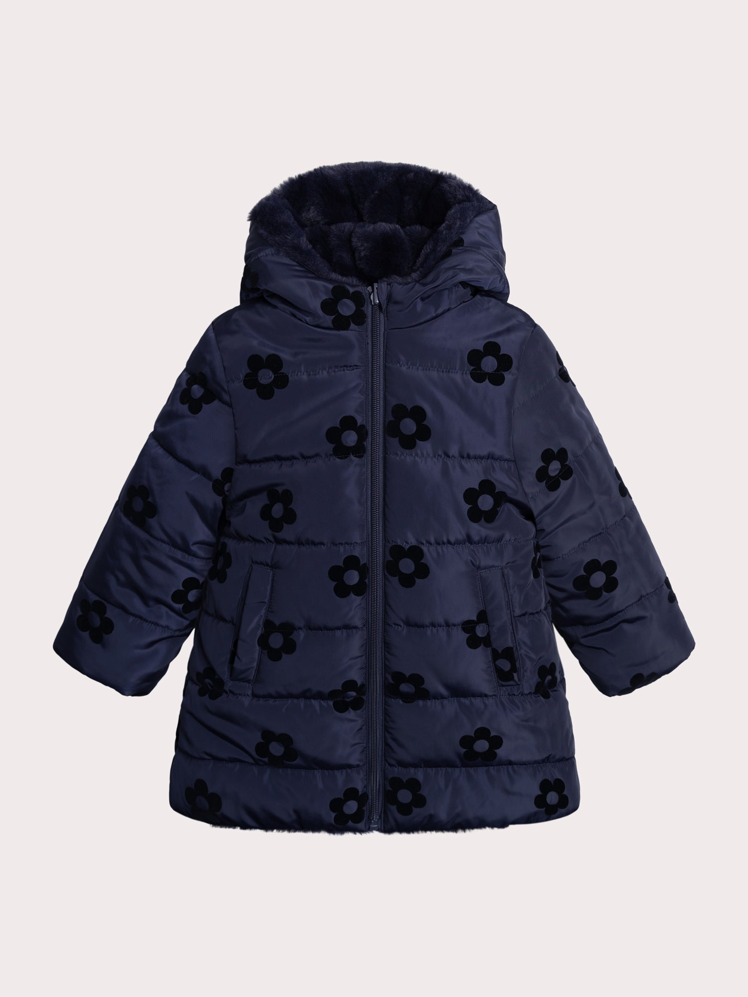 Manteau réversible bleu foncé