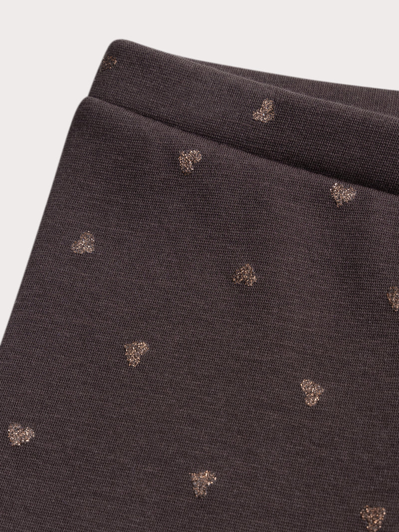 Legging  imprimé coeur pailleté