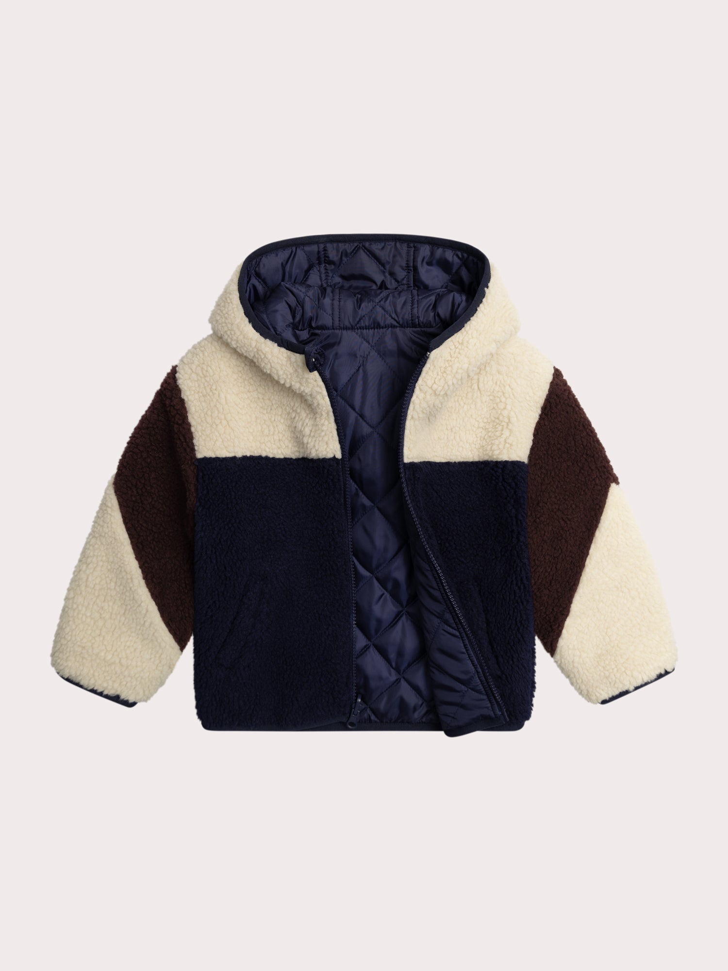 Manteau réversible effet mouton