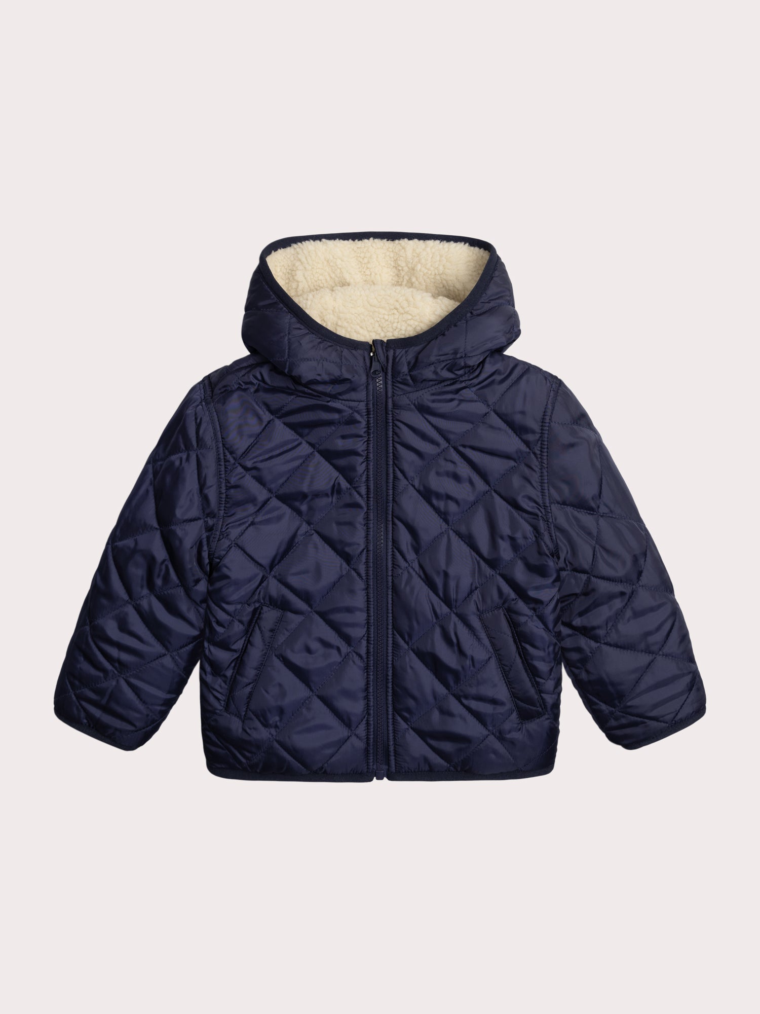 Manteau réversible effet mouton