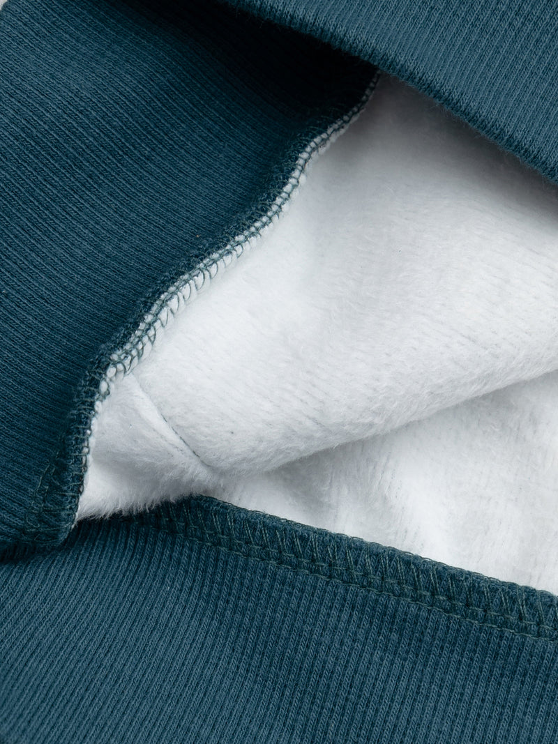 Sweat bleu imprimé en molleton doublé chaud