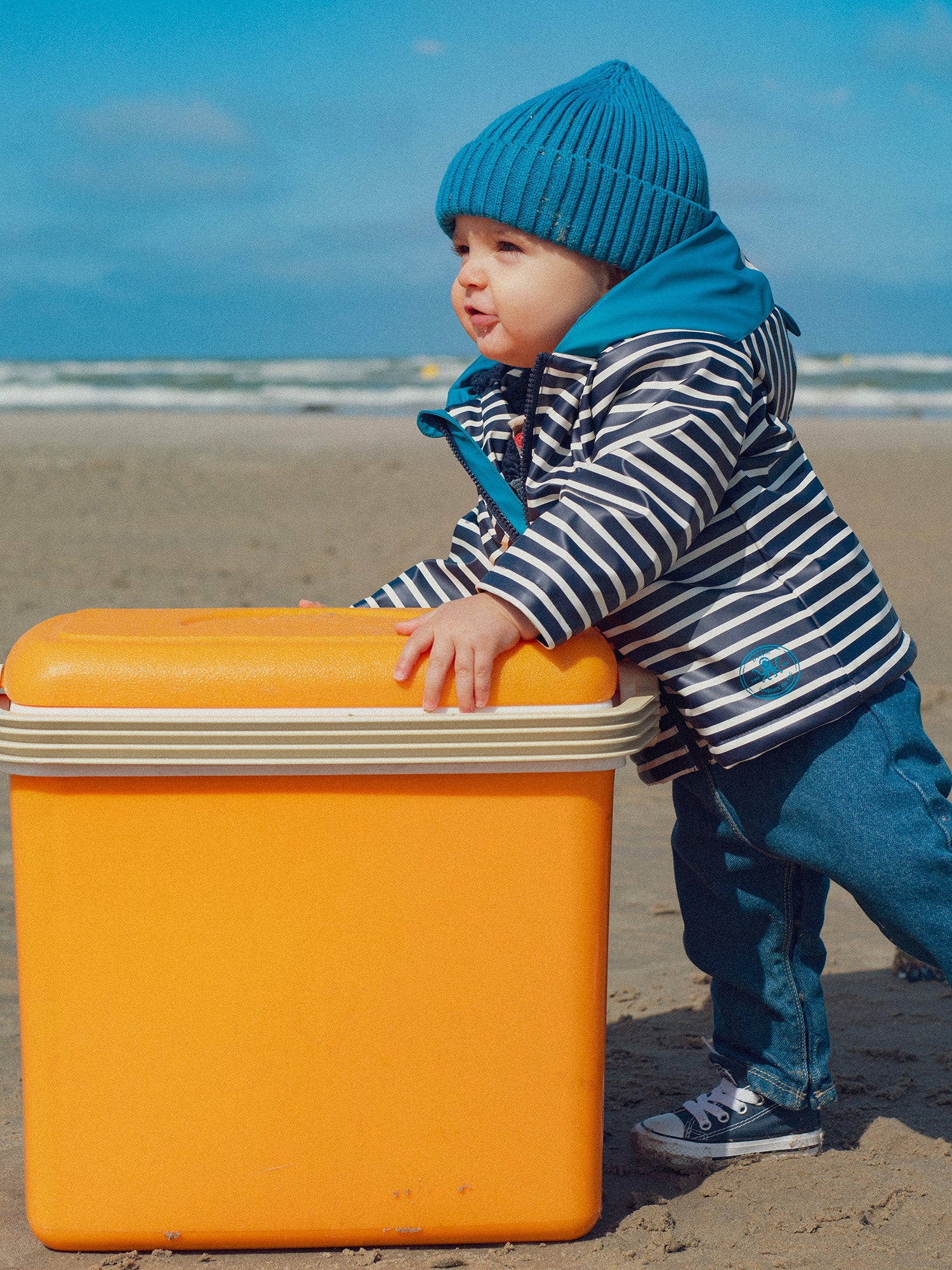 Imperméable rayé pour bébé garçon