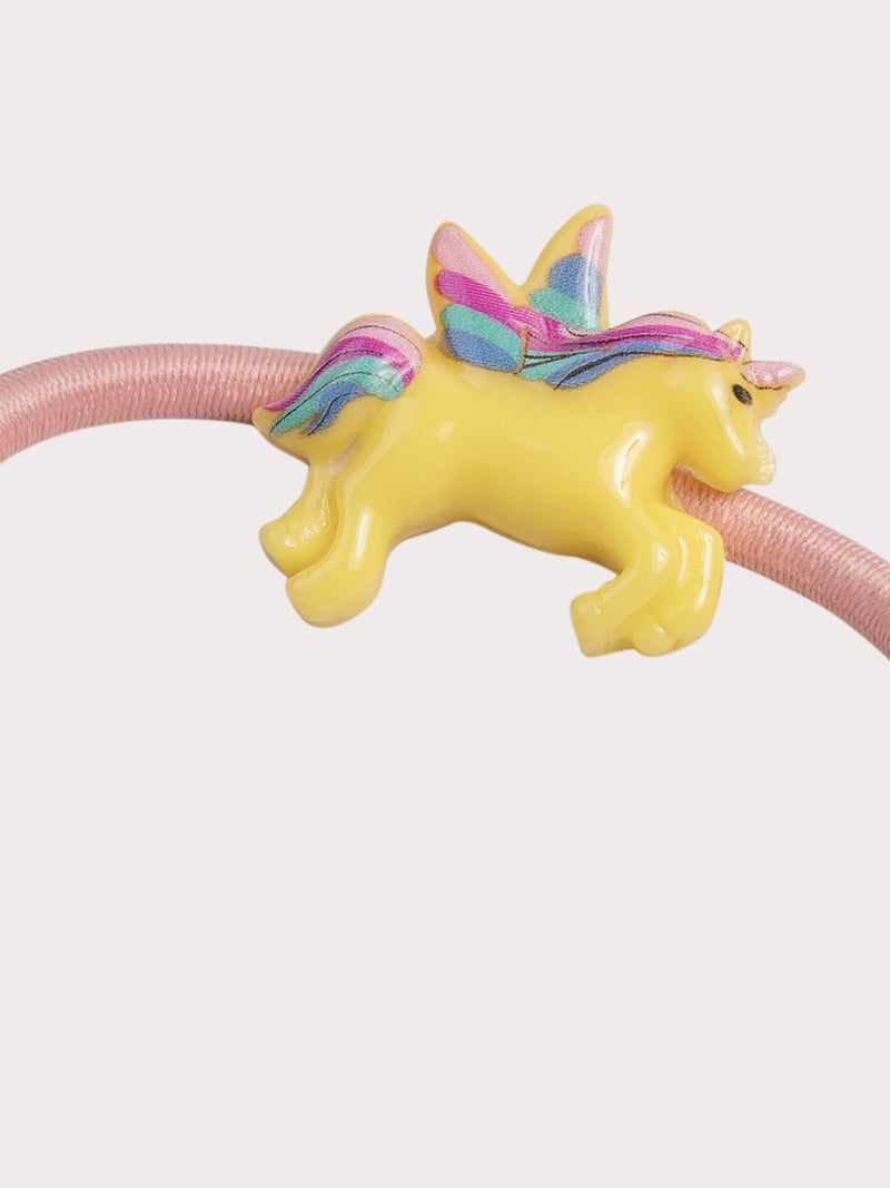 Lot de 3 élastiques cœur, étoile et licorne pour fille