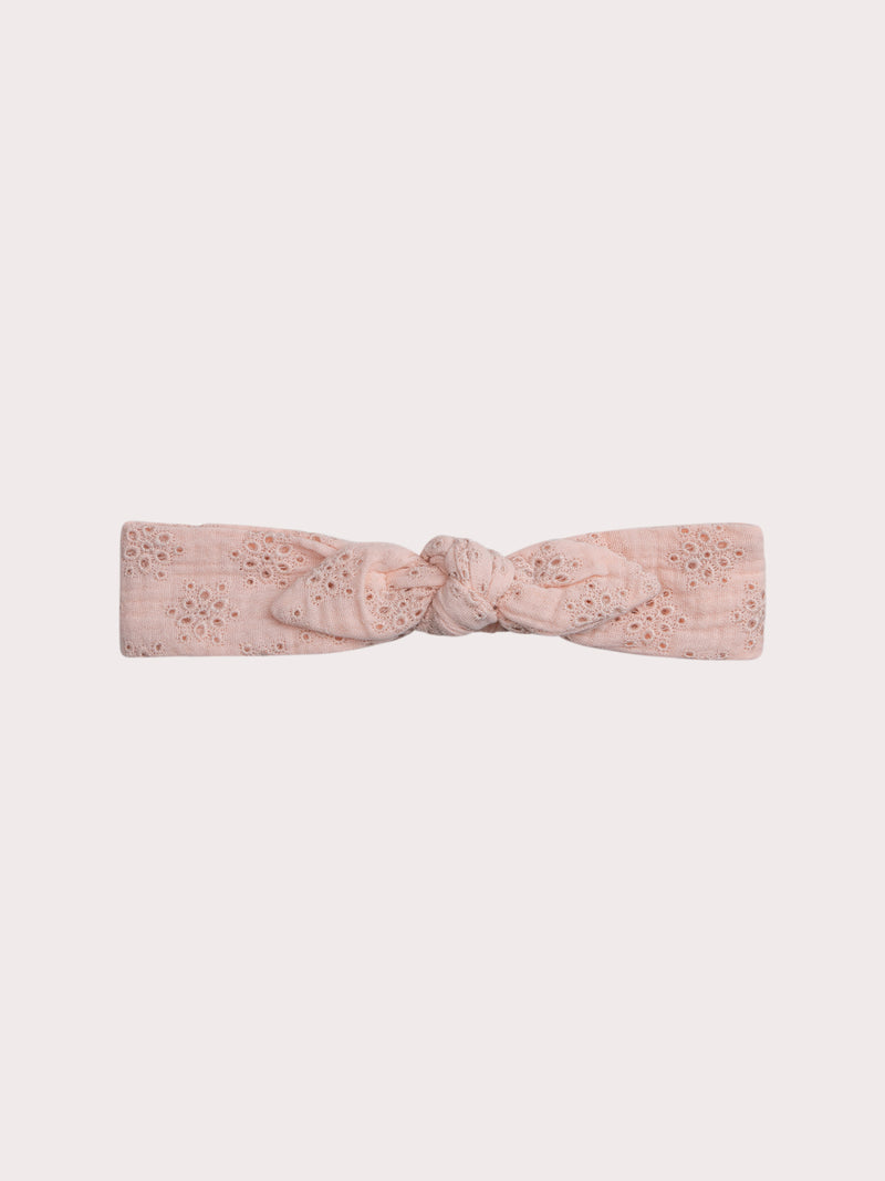 Bandeau brodé rose pour bébé fille