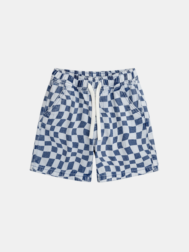 Bermuda en denim bleu