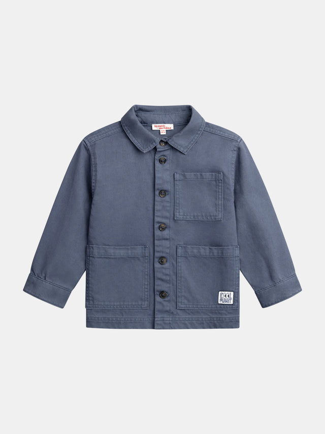 Veste bleue foncée à poches pour garçon