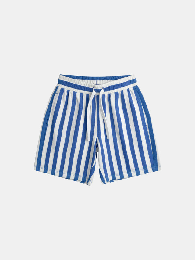 Bermuda rayé bleu et écru pour garçon