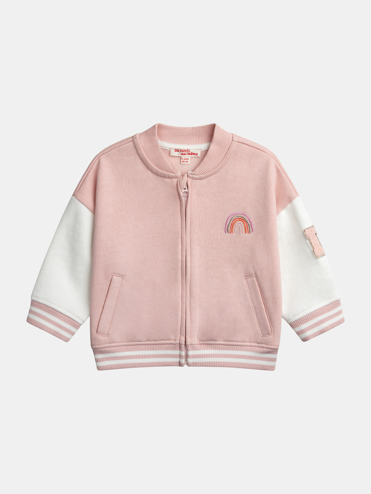 Bomber rose vintage pour bébé fille